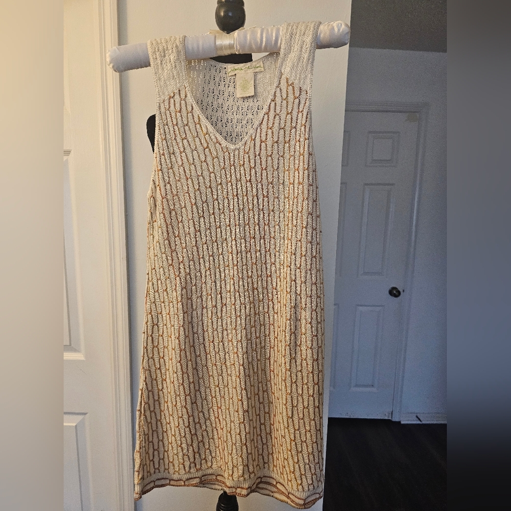Staring at Stars Cream and Orange Knit Mini Dress